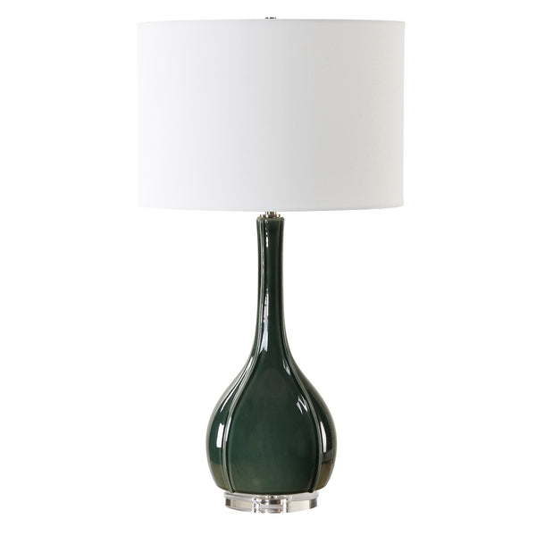 Lighting Essex Green Glass Table Lamp 