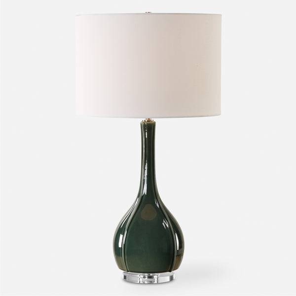 Lighting Essex Green Glass Table Lamp 