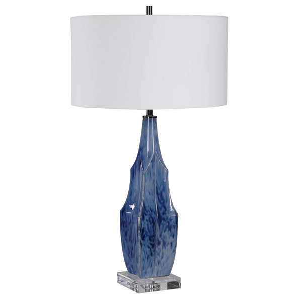 Lighting Everard Blue Table Lamp 