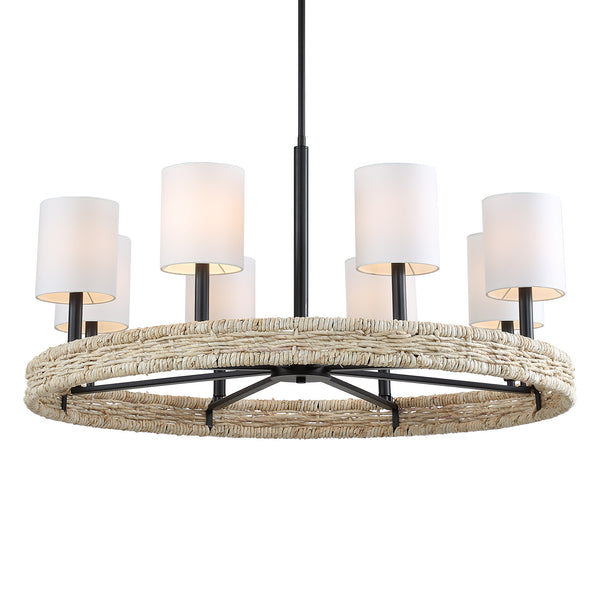 Lighting Faiyam 8 Light Rattan Chandelier 