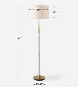 Lighting Faro White Marble Floor Lamp 