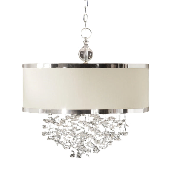 Lighting Fascination 3 Light Silken Drum Pendant 