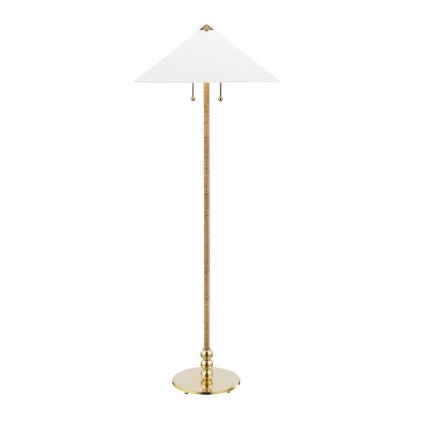 Lighting - Floor Lamp Flare 2 Light Floor Lamp // Aged Brass 