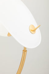 Lighting - Floor Lamp Frond 2 Light Floor Lamp // Gold Leaf & Textured On White Combo 