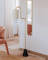 Lighting - Floor Lamp Jaimee 1 Light Floor Lamp // Aged Brass 