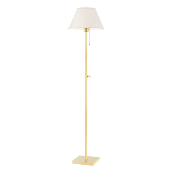 Lighting - Floor Lamp Leeds 1 Light Floor Lamp // Aged Brass 