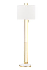 Lighting - Floor Lamp Remsen 2 Light Floor Lamp // Aged Brass 