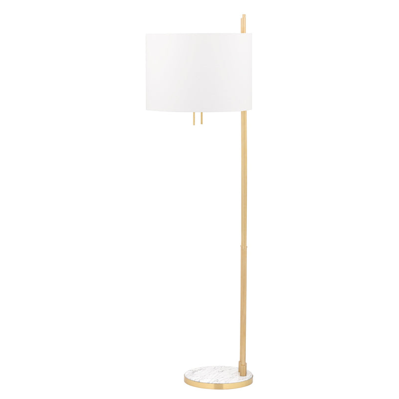 Lighting - Floor Lamp Remsen 2 Light Floor Lamp // Aged Brass 