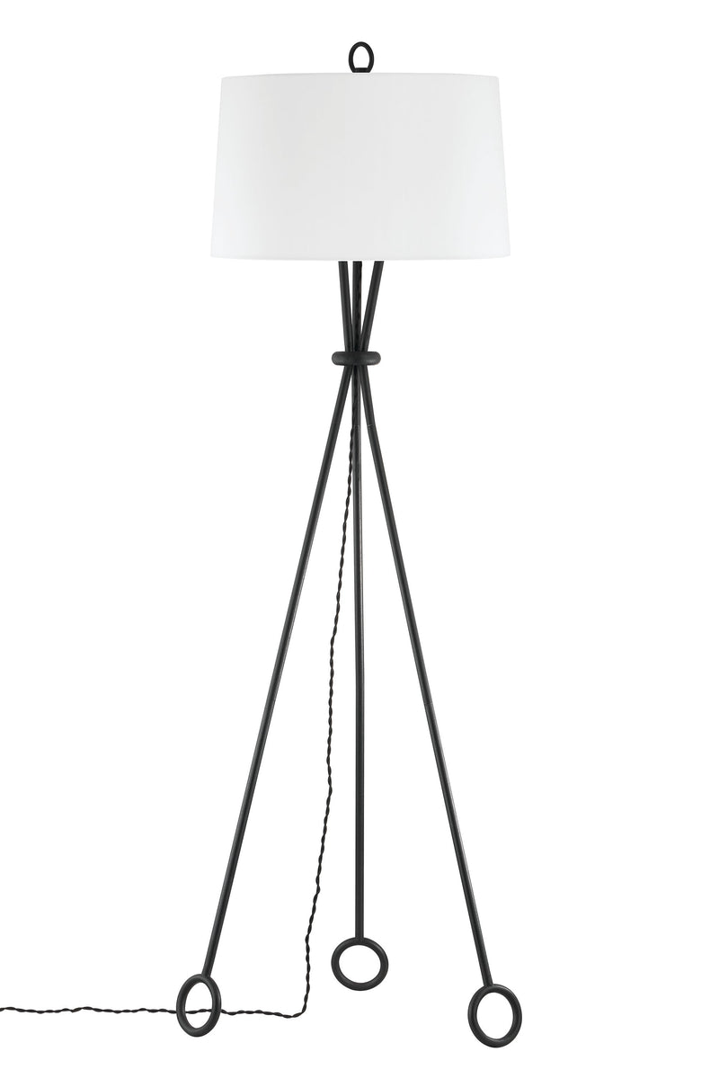 Lighting - Floor Lamp Santa Monica 1 Light Floor Lamp // Forged Iron 