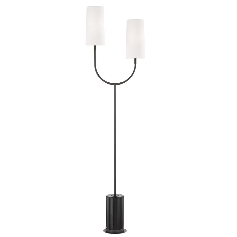 Lighting - Floor Lamp Vesper 2 Light Marble Floor Lamp // Old Bronze 