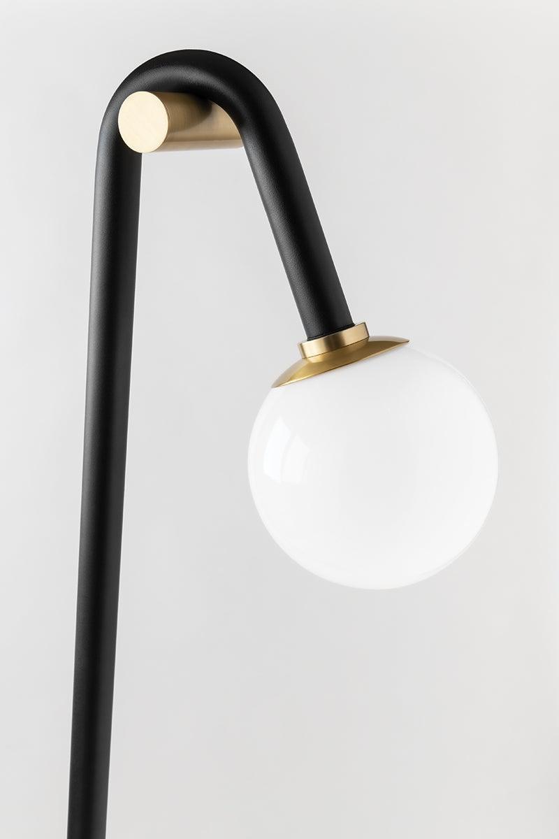 Lighting - Floor Lamp Whit 1 Light Floor Lamp // Aged Brass & Black 