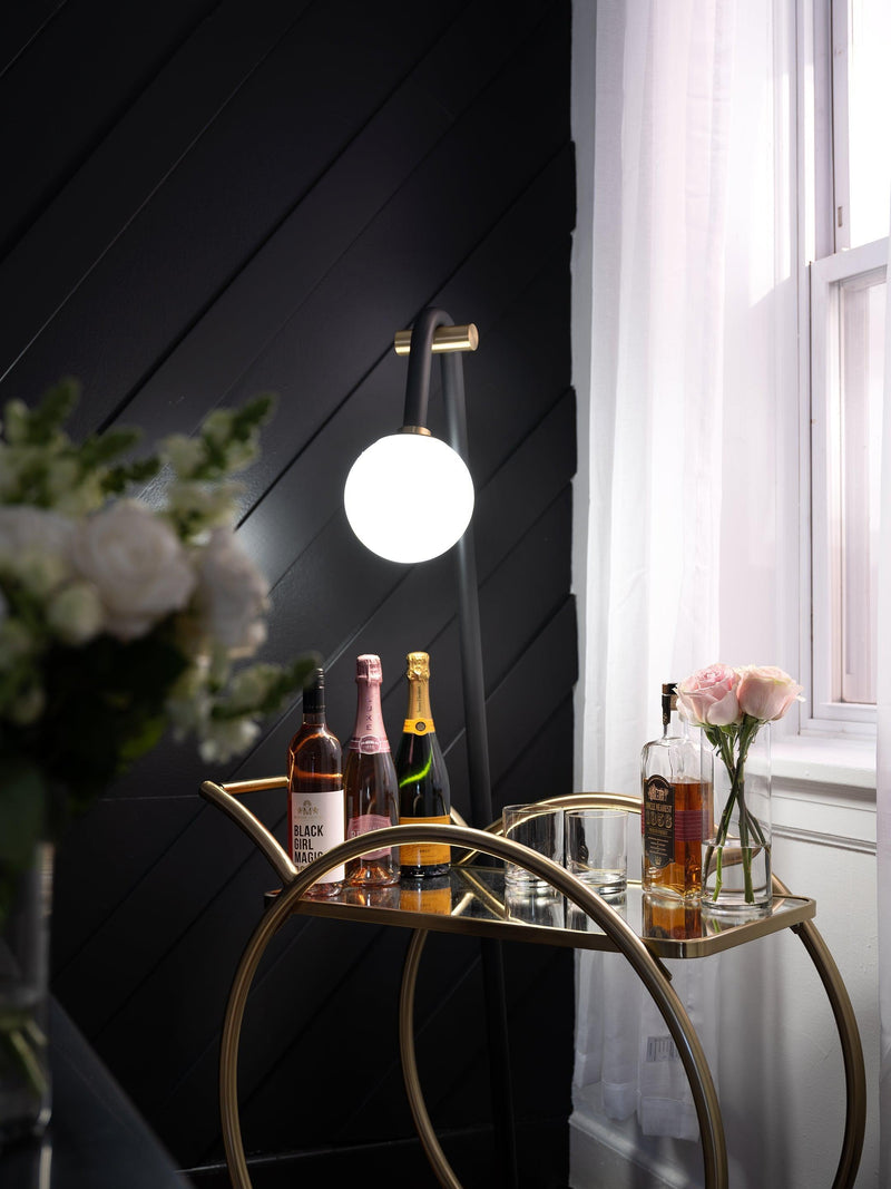 Lighting - Floor Lamp Whit 1 Light Floor Lamp // Aged Brass & Black 