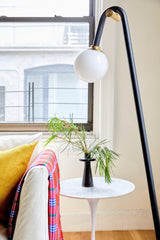 Lighting - Floor Lamp Whit 1 Light Floor Lamp // Aged Brass & Black 