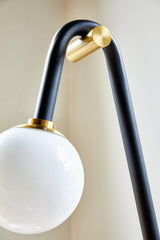 Lighting - Floor Lamp Whit 1 Light Floor Lamp // Aged Brass & Black 