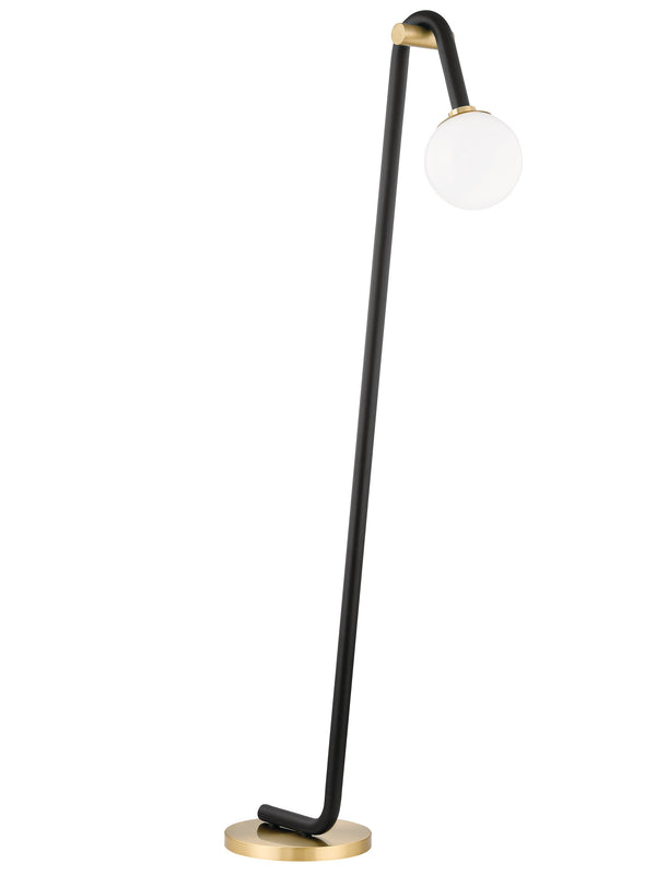 Lighting - Floor Lamp Whit 1 Light Floor Lamp // Aged Brass & Black 