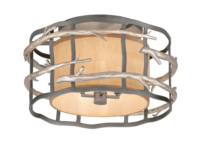 Lighting - Flush Mount Adirondack 4 Light Semi Flush // Graphite and Silver Leaf 