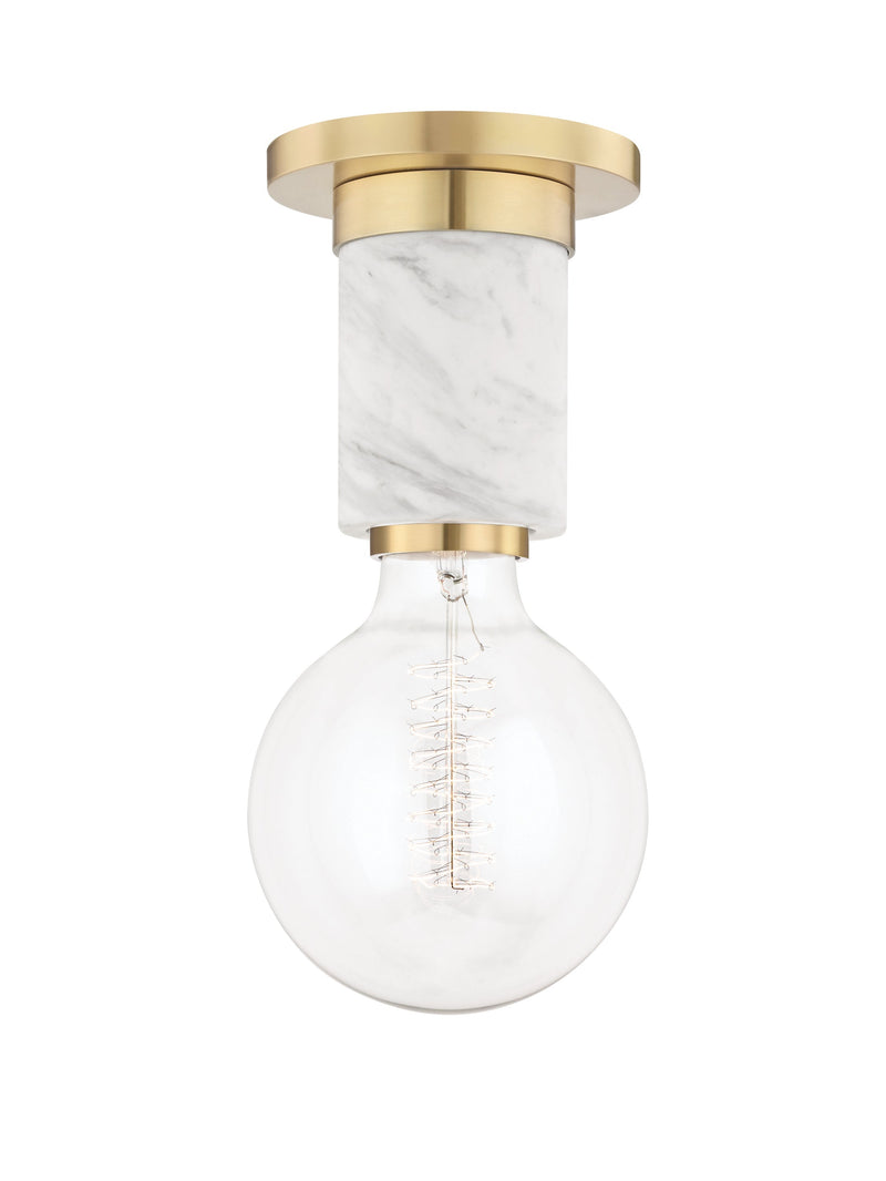 Lighting - Flush Mount Asime 1 Light Flush Mount // Aged Brass 