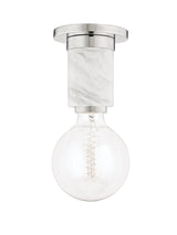 Lighting - Flush Mount Asime 1 Light Flush Mount // Polished Nickel 