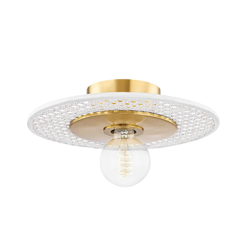 Lighting - Flush Mount Autumn 1 Light Flushmount // Aged Brass 