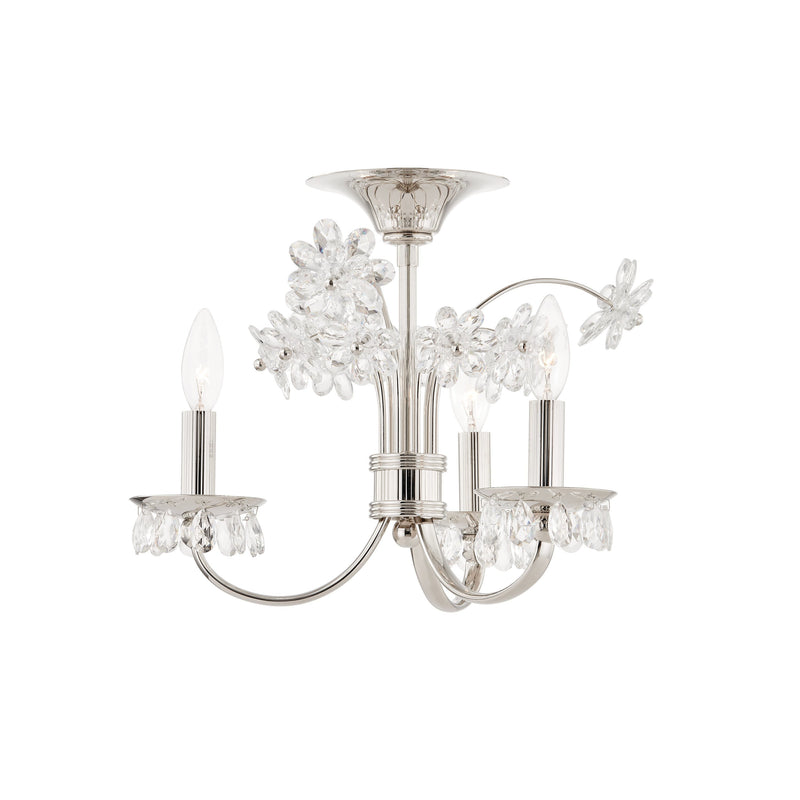 Lighting - Flush Mount Beaumont 3 Light Flush Mount // Polished Nickel 