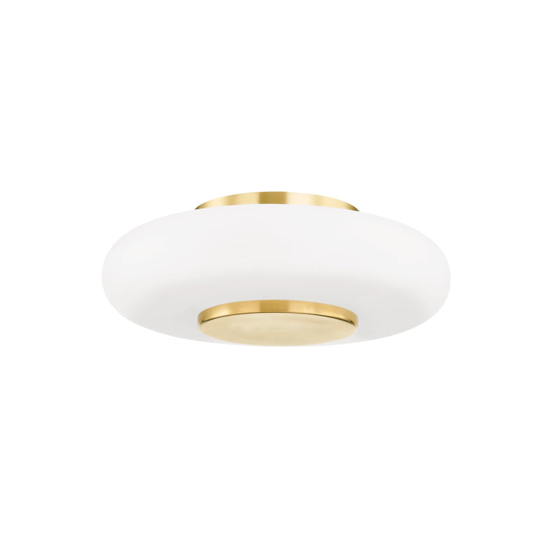 Lighting - Flush Mount Blyford 1 Light Flush Mount // Aged Brass 