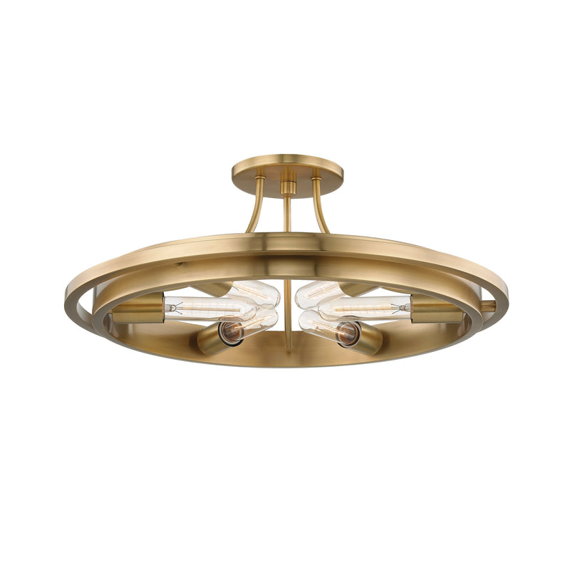 Lighting - Flush Mount Chambers 6 Light Flush Mount // Aged Brass 