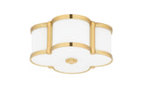 Lighting - Flush Mount Chandler 2 Light Flush Mount // Aged Brass 