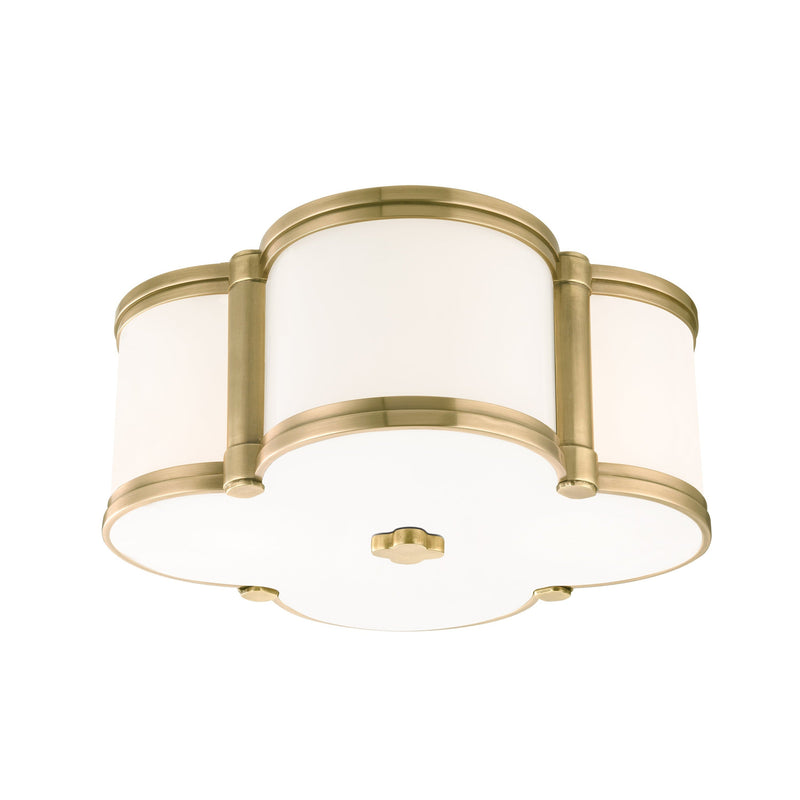 Lighting - Flush Mount Chandler 2 Light Flush Mount // Aged Brass 