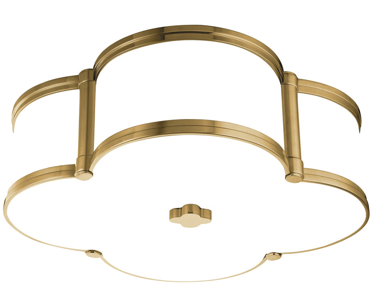 Lighting - Flush Mount Chandler 3 Light Flush Mount // Aged Brass 