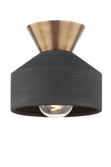 Lighting - Flush Mount Covina 1 Light Flush Mount // Patina Brass // Small 