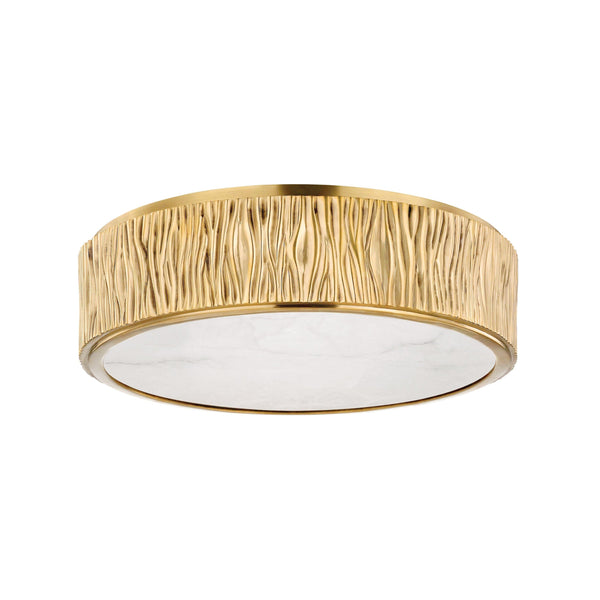 Lighting - Flush Mount Crispin Large Led Flush Mount // Aged Brass 