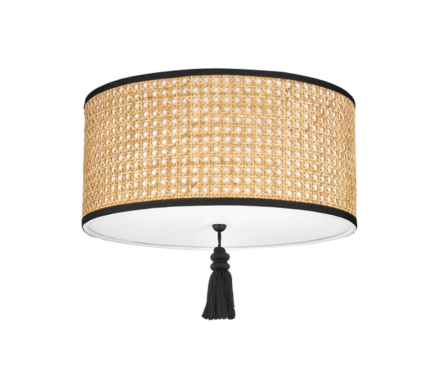 Lighting - Flush Mount Dolores 2 Light Flush Mount // Soft Black 