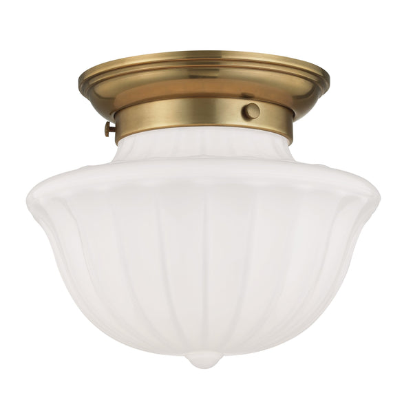 Lighting - Flush Mount Dutchess 1 Light Small Flush Mount // Aged Brass 