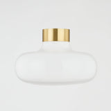 Lighting - Flush Mount Eliana 1 Light Flush Mount // Aged Brass 