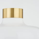 Lighting - Flush Mount Eliana 1 Light Flush Mount // Aged Brass 