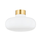 Lighting - Flush Mount Eliana 1 Light Flush Mount // Aged Brass 