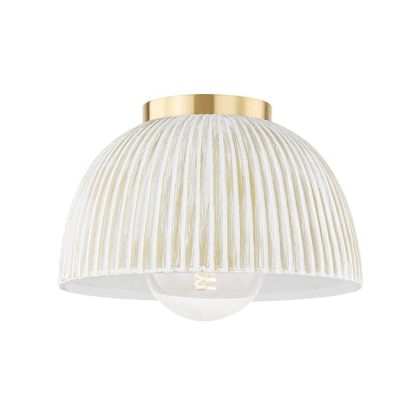 Lighting - Flush Mount Eloise 1 Light Flush Mount // Aged Brass 