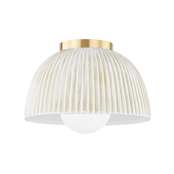 Lighting - Flush Mount Eloise 1 Light Flush Mount // Aged Brass 