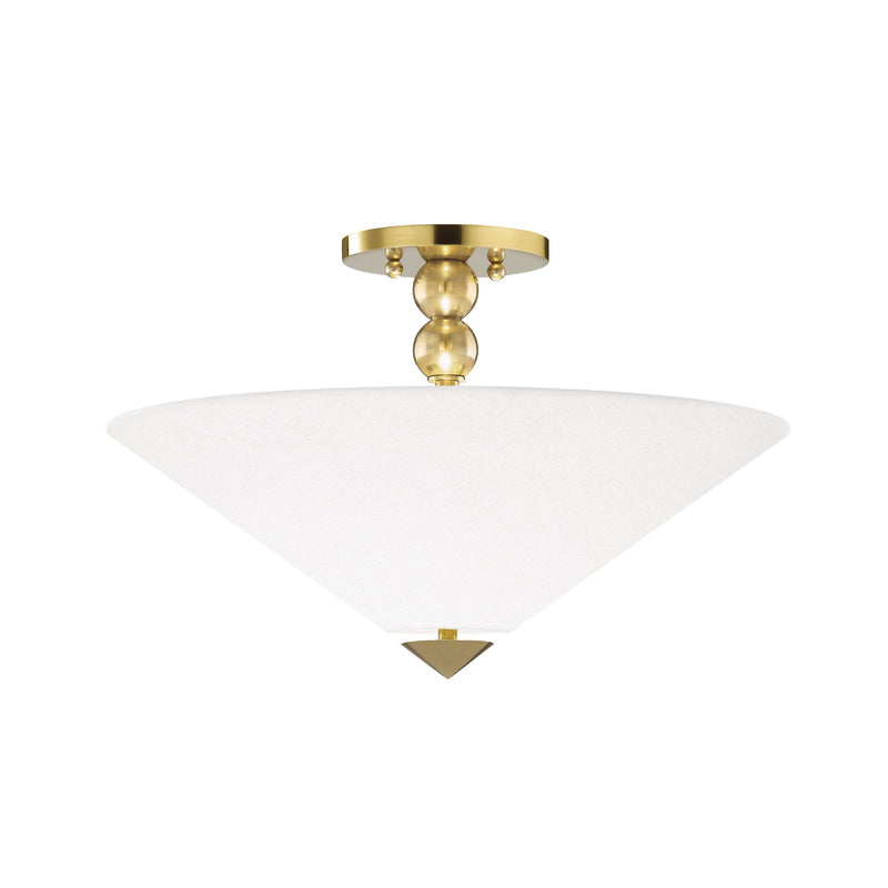 Lighting - Flush Mount Flare 2 Light Flush Mount // Aged Brass 