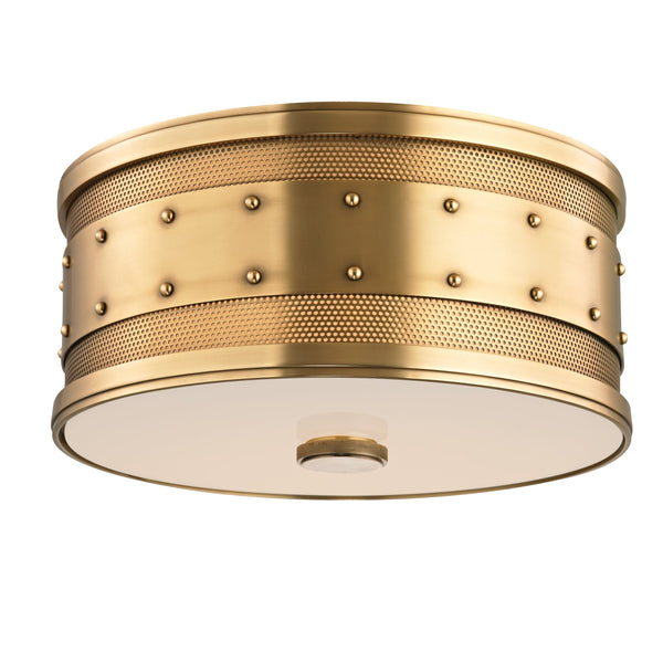 Lighting - Flush Mount Gaines 2 Light Flush Mount // Aged Brass 