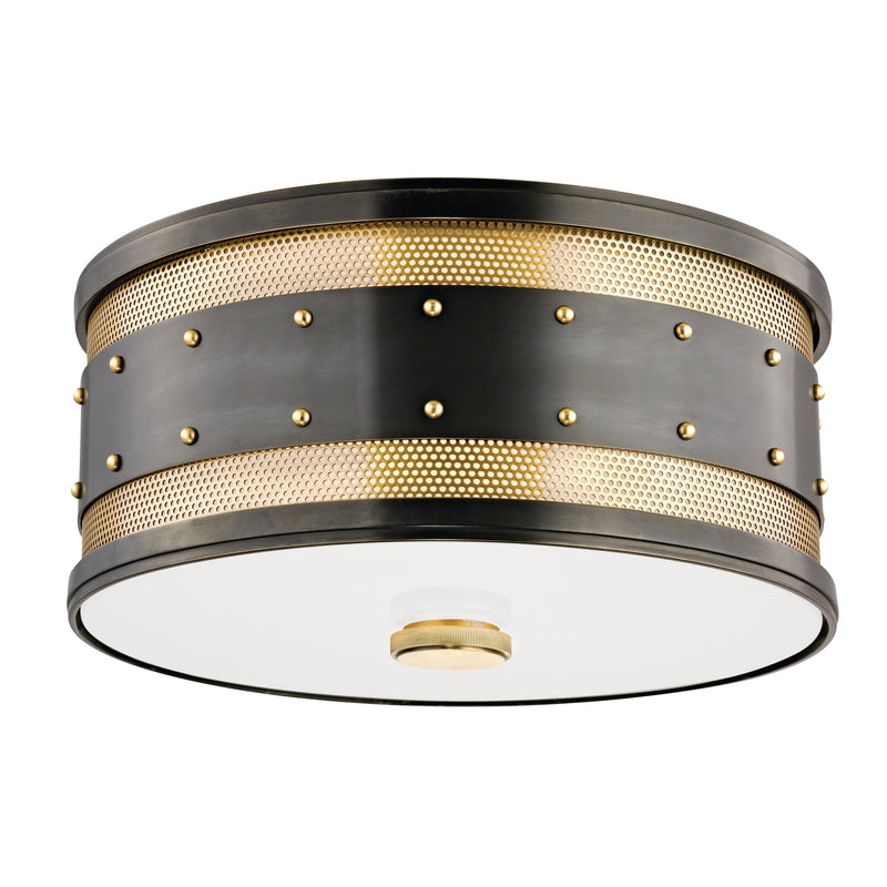 Lighting - Flush Mount Gaines 2 Light Flush Mount // Aged Old Bronze 