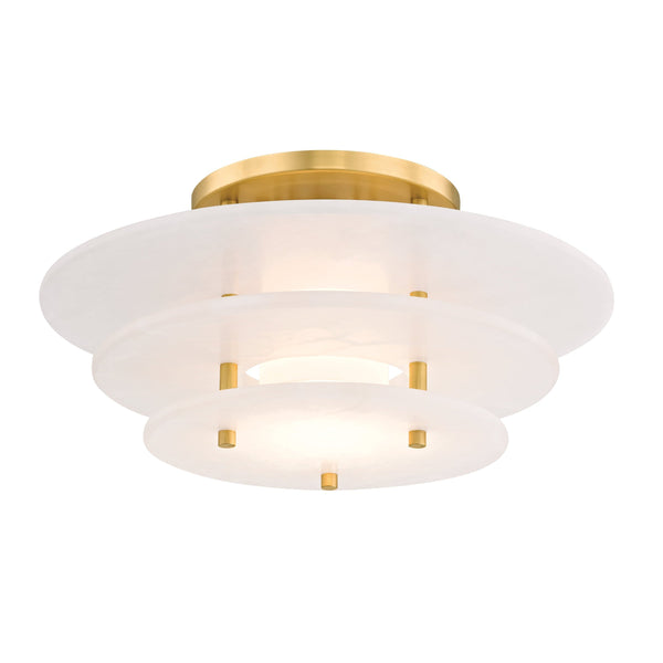 Lighting - Flush Mount Gatsby Led Flush Mount // Aged Brass // Large 