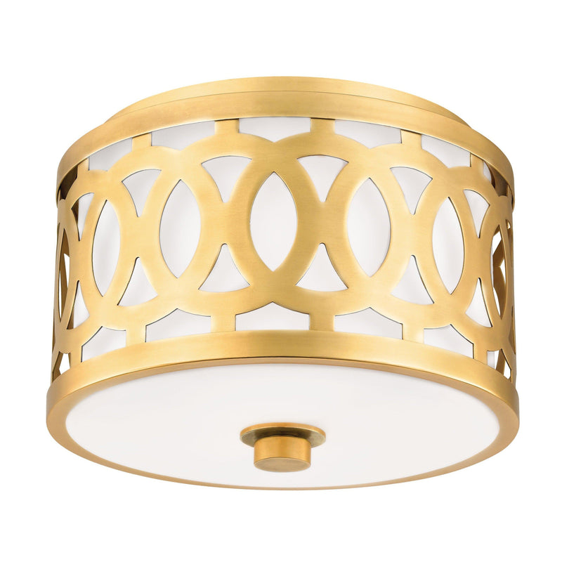 Lighting - Flush Mount Genesee 1 Light Small Flush Mount // Aged Brass 