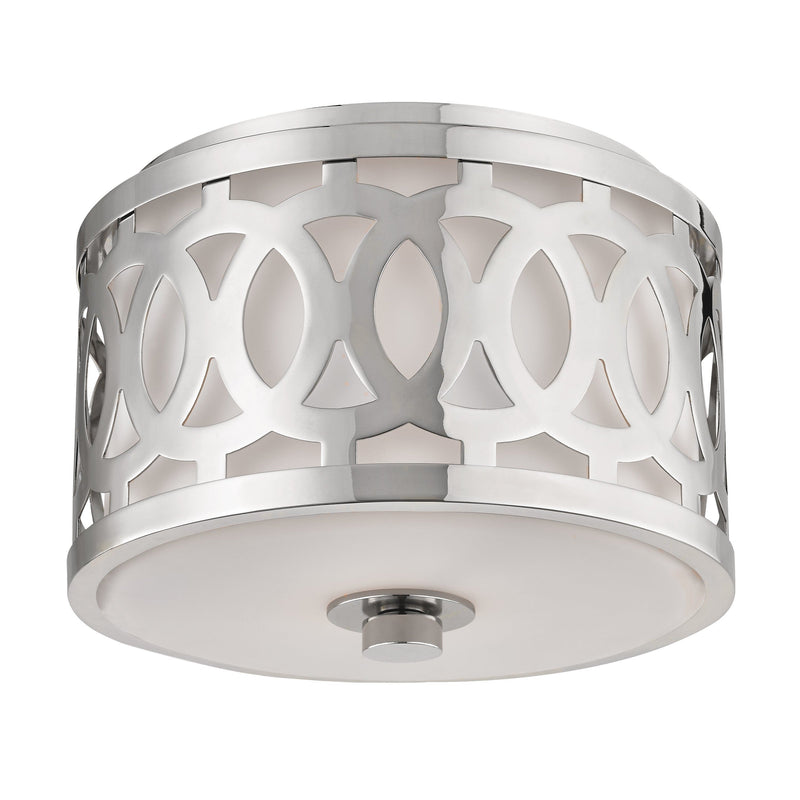 Lighting - Flush Mount Genesee 1 Light Small Flush Mount // Polished Nickel 