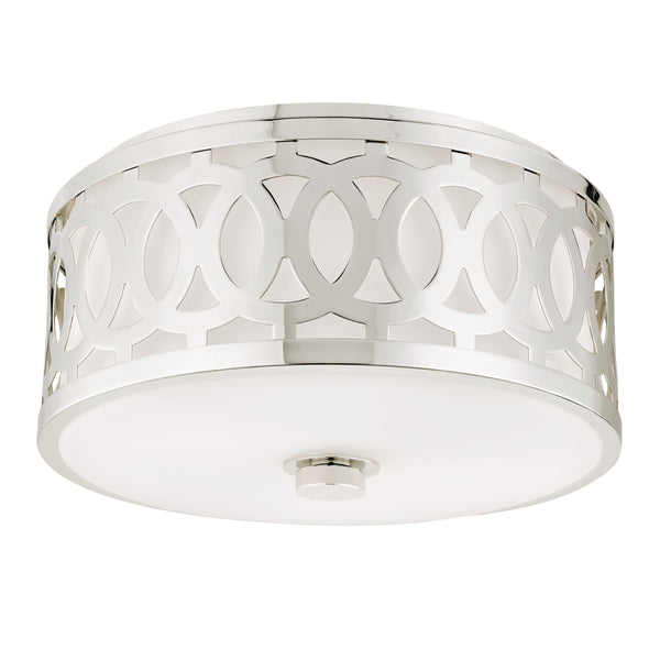 Lighting - Flush Mount Genesee 2 Light Medium Flush Mount // Polished Nickel 