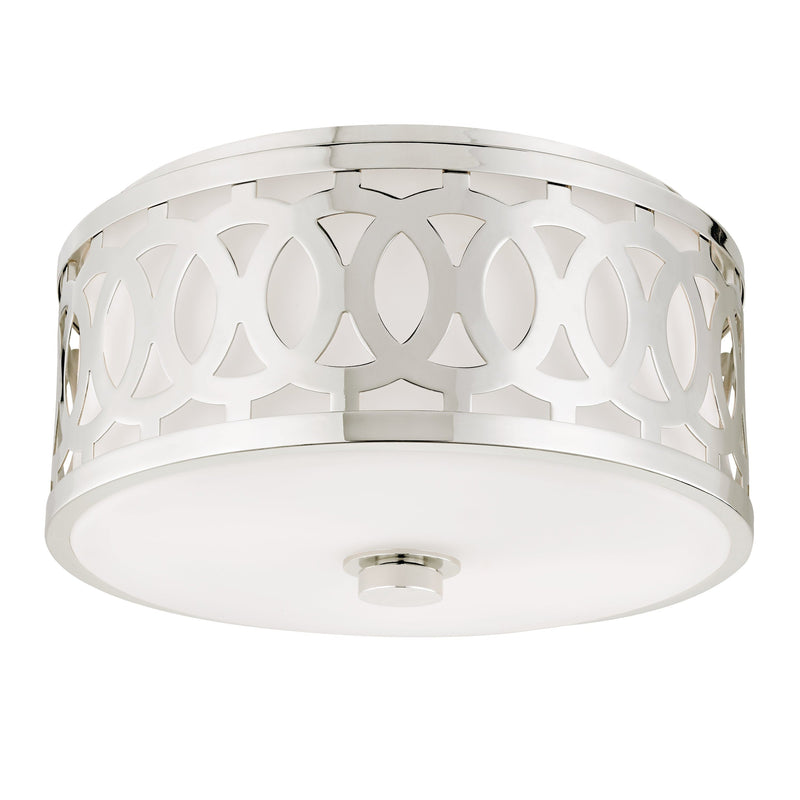 Lighting - Flush Mount Genesee 2 Light Medium Flush Mount // Polished Nickel 