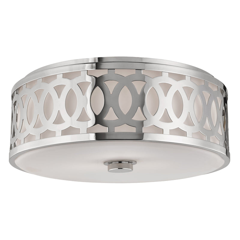 Lighting - Flush Mount Genesee 3 Light Large Flush Mount // Polished Nickel 