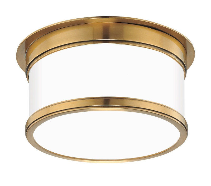 Lighting - Flush Mount Geneva 1 Light Flush Mount // Aged Brass 