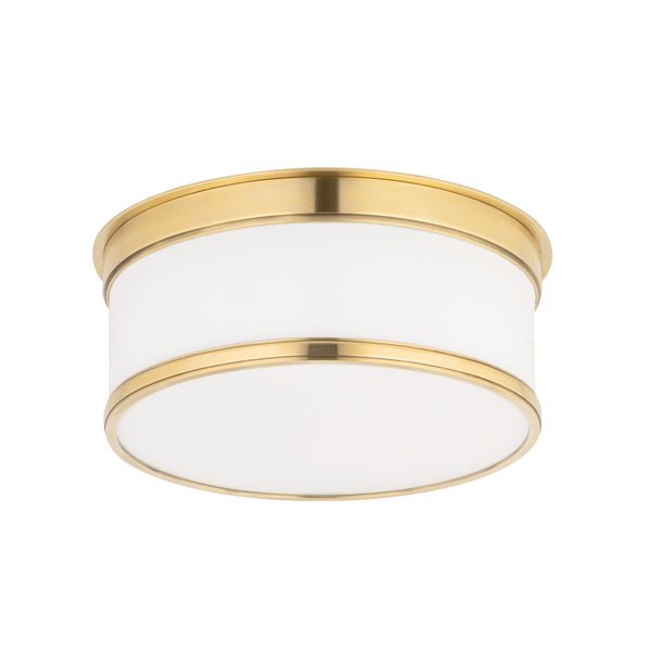 Lighting - Flush Mount Geneva 1 Light Flush Mount // Aged Brass 