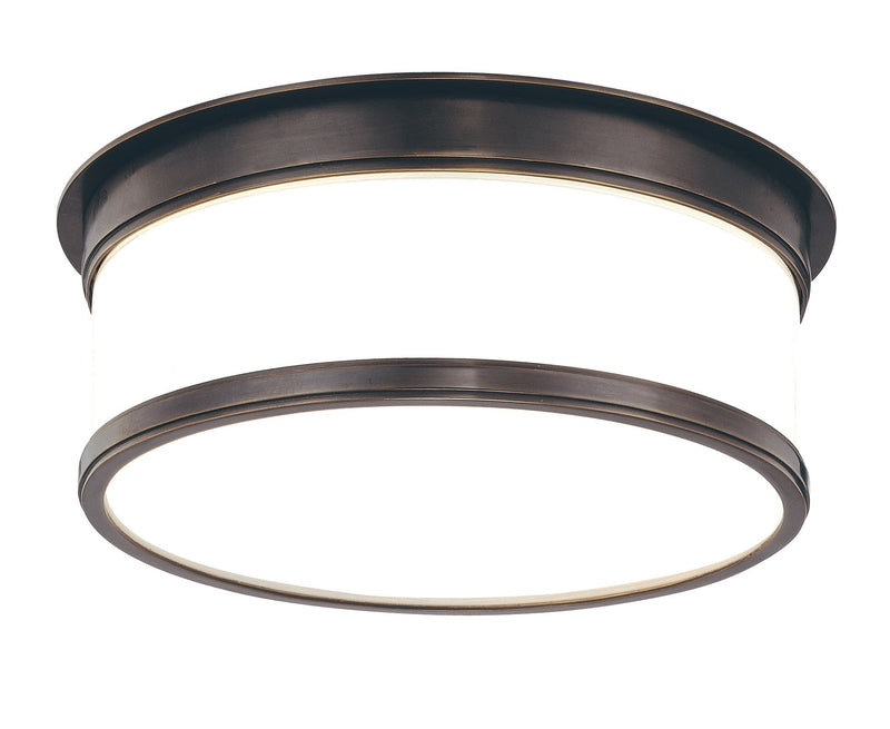 Lighting - Flush Mount Geneva 2 Light Flush Mount // Aged Brass 